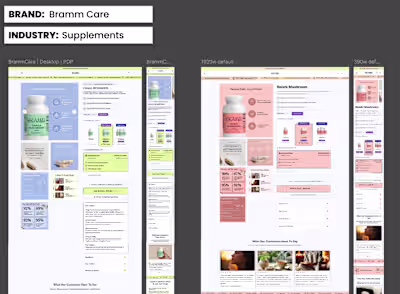 BRAMM CARE Product Page Design
