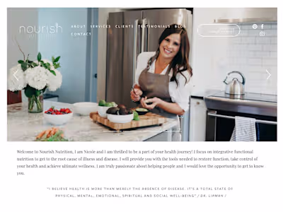 Website Design & Development - Nutritionist