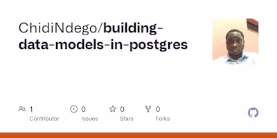 Building Data Models In PostgreSQL