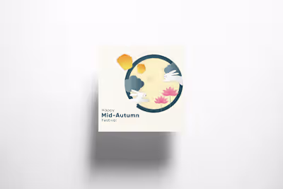 E-card design for the Mid-Autumn Festival