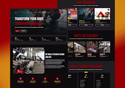 Dynamic Gym Website Design