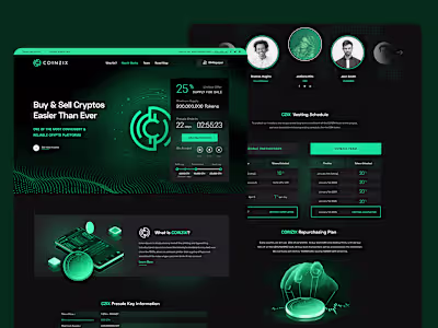 Crypto Landing page design