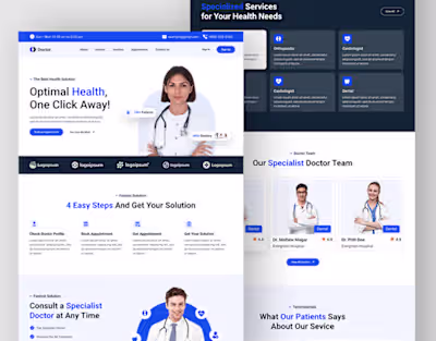 Doctor Appointment Landing Page | Healthcare Website on Behance