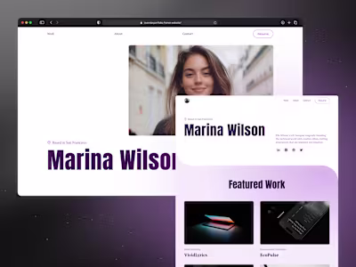 Lavender — Designer Portfolio Framer Website