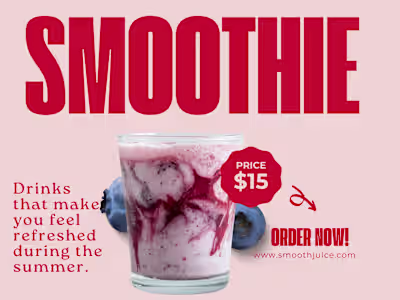 A fantastic design and a great advertisement for a juice sho...