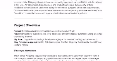 Decathlon Welcome Email Sequence