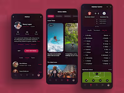 Sport Social Event App | Mobile Design
