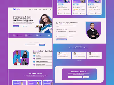 Figma Landing Page Design For histudy Brand