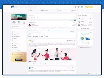 LinkedIn Homepage Concept Design