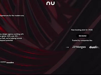 nuwave - Website Design for a creative agency