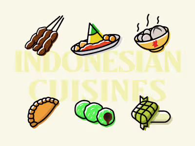 Indonesian Food Illustrations