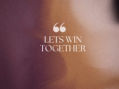 We're in this together, and together, we'll make it happen. 