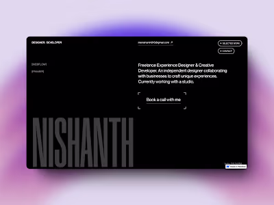 Portfolio: Design + Webflow Dev with GSAP
