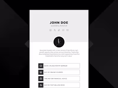 LinkNest — Bio Link Website Framer Template