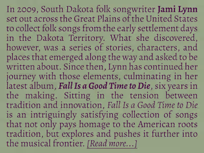 Artist Bio: Jami Lynn - Fall Is a Good Time to Die