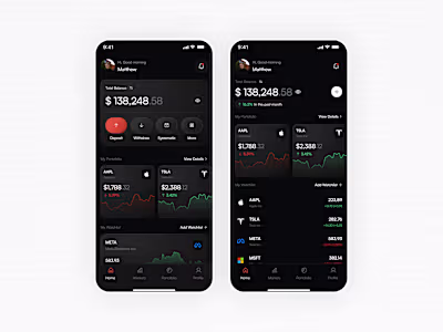 📊 Trading Mobile App UI A clean, intuitive trading interfac...