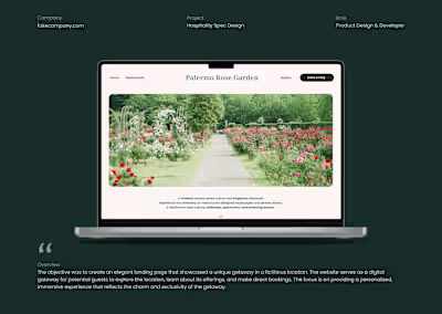 Palermo Rose Garden Spec Website