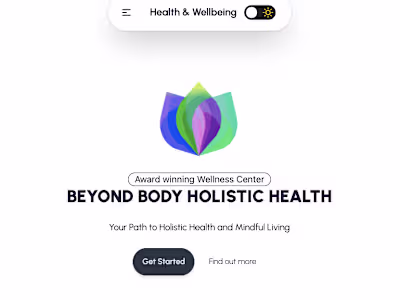 Holistic Health Landing Page