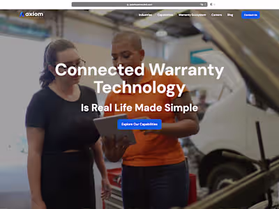 Axiom Connected - Modern USA Warranty Technology