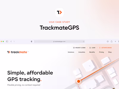 Trackmate GPS - UI/UX Design & Visual Design