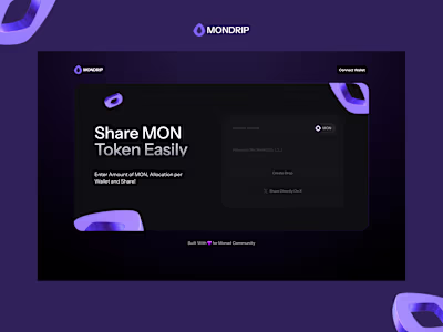 Mondrip - Token Distribution Utility