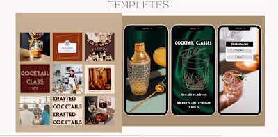 Instagram Content Design for Mobile Bar