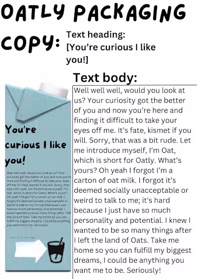 Oatly Packaging Copy [SPEC WORK]