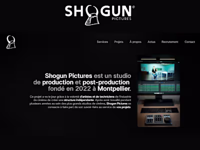 Création et gestion du site web Shogun Pictures