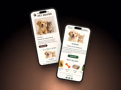 AI WELCOME EMAIL | PET | FIGMA EMAIL DESIGN | EMAIL