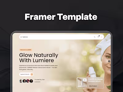 Luxury Skincare : E-commerce Website (Framer + Shopify)