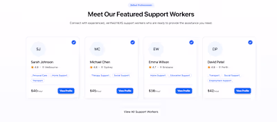 This project is an "NDIS Tasker" - a marketplace platform th...
