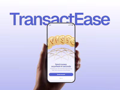 TransactEase Mobile and Web App Design - Fintech, Web3