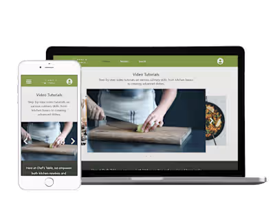 Cooking Tutorial Responsive Website Design