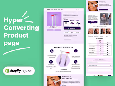 High-Converting DTC Landing Page for Skinwave