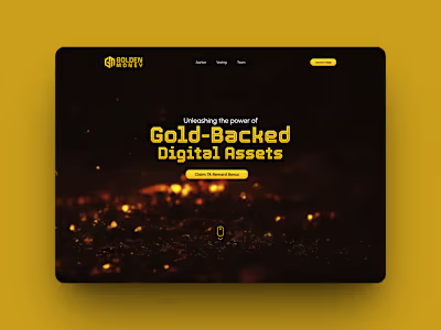 Golden Money – Landing Page UI