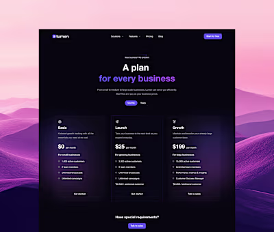 Plan page exploration for Lumen