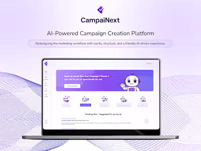 CampaiNext AI Platform – UX/UI Case Study