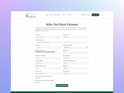 Florida Home Seller Net Sheet Calculator | Nasseh Law