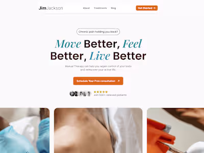 Website redesign - Osteopathy clinic