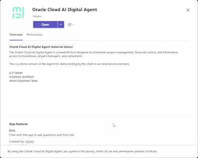 Oracle Cloud AI Digital Agent