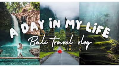 Thumbnail design for travel vlog 