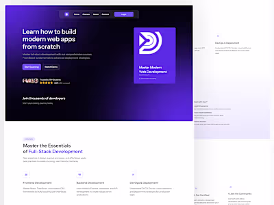Online Course Landing Page UI – DevMaster