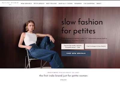 Shopify Website Design & Development for Petite Studio NYC