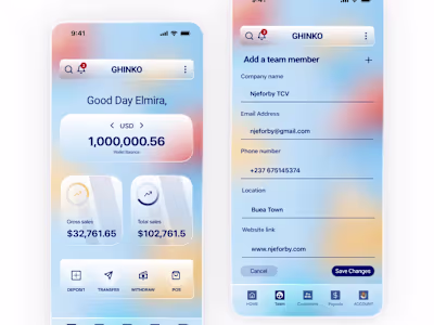 Ghinko Finance:  Seamless payment, tracking, and money transfers