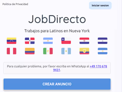 Jobdirecto, a job portal for Hispanic immigrants in New York