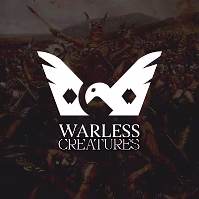 Warless Creatures W + Crown + Dove minimalist logo + graphic...