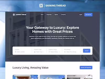 Shining Thread - Website Design