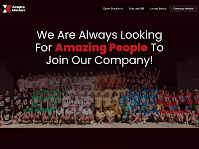 Careers website for Axapta Masters
