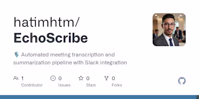 EchoScribe Development: Automated Meeting Transcription Tool