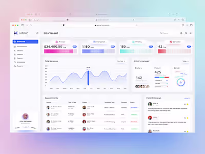 Streamline Healthcare with Doctor Appointment Dashboard UI